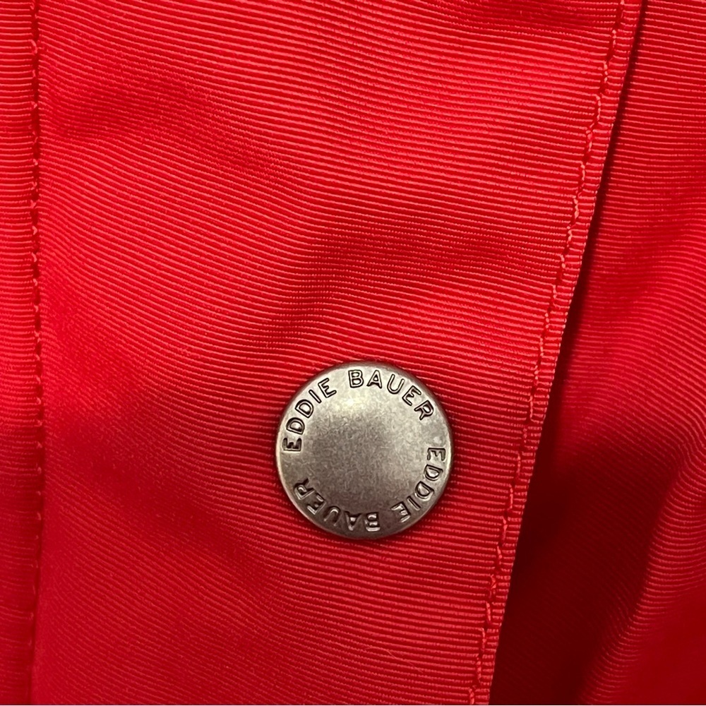 Eddie Bauer Charly Parka Rain Jacket Red Size Small Weatheredge Waterproof Wind - Picture 8 of 16